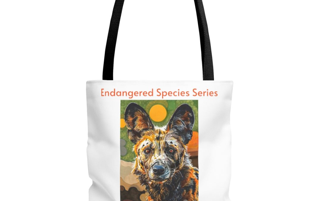 Endangered Species Series – African Wild Dog Tote Bag