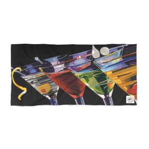 “Martini Glasses” Beach Towel