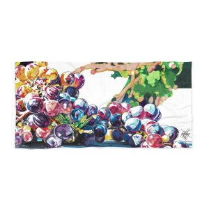 “Grapes” – Beach Towel featuring a Neal Portnoy Design
